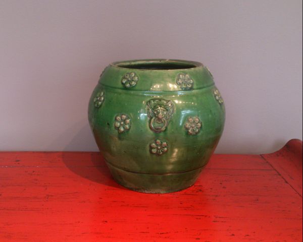 Pot porcelaine famille verte